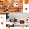 3 Pieces Fall Decor Football Decor Thanksgiving Fall Tiered Tray Decor Orange Maple Wooden Table Centerpieces Farmhouse Rustic Decor Decorative Table Decorations for Autumn Harvest Table Shelf (Classic)